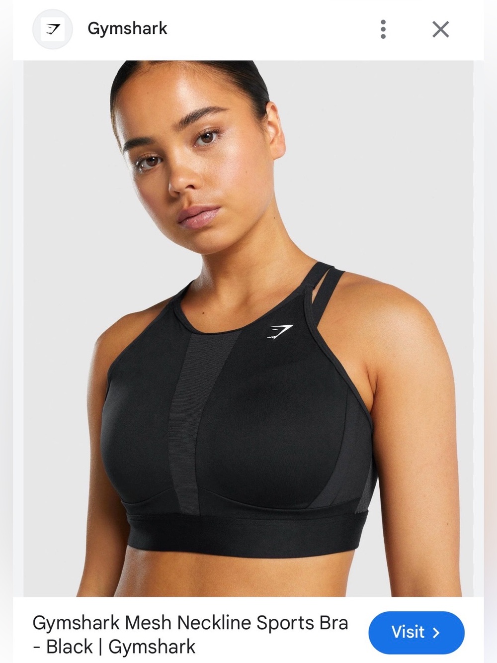 Gymshark Mesh Neckline Sports Bra